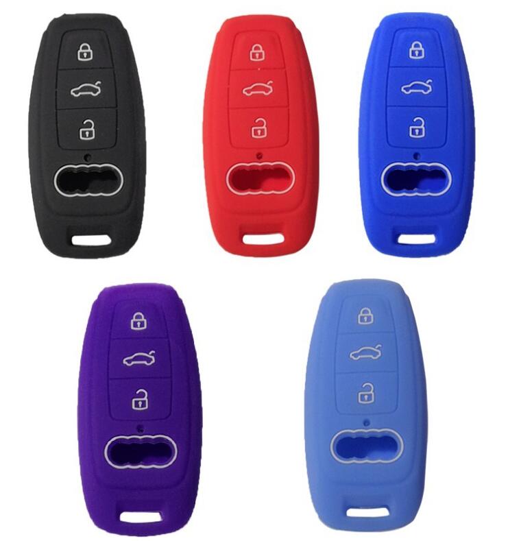 For Audi 3 button silicon key cover